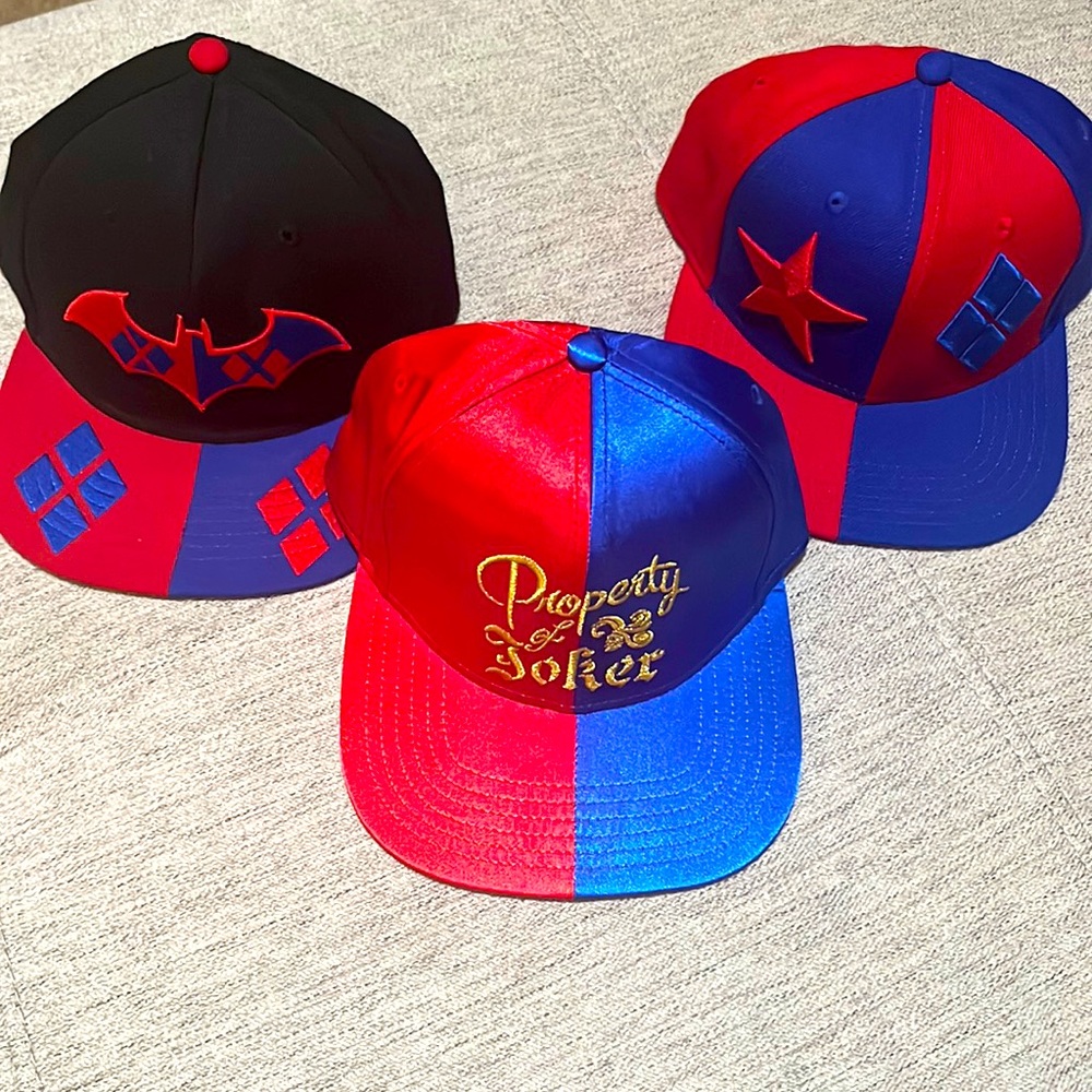 Harley queen snapback set hat trucker lot bundle Batman DC joker
